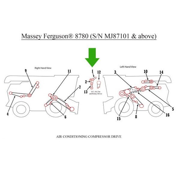 71148120, 70255200 Aircon Belt